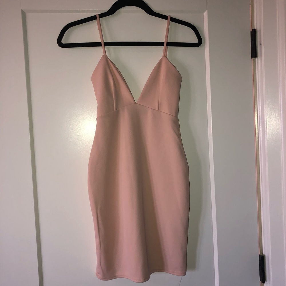 Pale pink Missguided dress